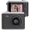 EffiFish Telecamera indossabile da pollice, action cam 1080p, videocamera tascabile da 64 MP, per mini fotocamera digitale per studenti (nero)