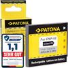 PATONA Batteria di ricambio per Casio NP-60, NP60 compatibile con Exilim EX-FS10 EX-S12 EX-Z9 EX-Z19 EX-Z20 EX-Z21 EX-Z22 EX-Z25 EX-Z80 EX-Z85 EX-Z90