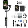 DJI Osmo Mobile 8P stabilizzatore, batteria da 10 h, robusta stabilizzazione su tre assi, per iPhone e Android, telecomando, tracciamento nativo (Set di accessori multi-pezzo)