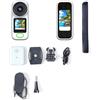 URPIZY Action Camera compatta 4K con 12 MP, display HD da 1,47 e microfono, portatile per vlogging, POV, casco e moto (bianco)