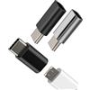 Kefiany Adattatore di ricarica da micro USB femmina a USB-C maschio (confezione da 3) per iPhone 15 16 Pro Max, convertitore di trasferimento dati, connettore di tipo C per iPad 10 Air 4 compatibile per