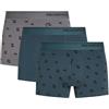 KARL LAGERFELD Uomo Ikon All Over Print Trunk (3 Pack) Ikon Dot Excalibur/Navy XS