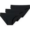 Schiesser 3 Pack Unterwäsche Slips-95/5 Organic Bio Baumwolle-Größe bis 176 Intimo, Nero_173523, 140 (Pacco da 3) Bambine e Ragazze