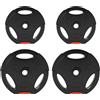 SPORTNOW Set di 4 Dischi Pesi 15 kg/25 kg/30 kg con Foro da 2.5 cm, Pesi p 30 kg