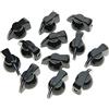 Dopro Confezione da 12 manopole piatte per chitarra con testa di pollo, effetto AMP, colore: nero