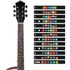 LGEGE Adesivi neri per chitarra, 6 corde per tastiera chitarra acustica o elettrica (2 pezzi)