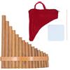 Buachois Flauto di Pan Professionale 15 Canne in Sol, Strumento Musicale a Fiato Portatile con Custodia Morbida Accessori Pulizia per Pratica Quotidiana Spettacoli (Mano sinistra)