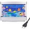 Gokelomg Lampada tropicale artificiale per acquario, luce notturna per acquario, virtuale, lampada da tavolo a LED dinamica, decorazione della stanza, regalo, durevole, facile da usare, spina