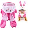 SMALLLEE_LUCKY_STORE - Giacca impermeabile per cani di piccola taglia con guinzaglio con cappuccio e anello a D per cuccioli, giacca da pioggia a 4 gambe, leggera impermeabile, taglia XS, Rosa