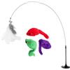 FANCY Pets Set di Giochi Interattivi per Gatti - 3 Topolini per Gatti e Cannetta con Piuma e Ventosa, Ideale per Animali Attivi e da Interno, Cat Toys for Indoor Cat