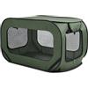 SGZIOO Trasportino Pieghevole per Cani e Gatti, 92 x 52 x 52cm Gabbia per Animali Richiudibile Traspirante Tessuto Oxford Trasportino Gatto con Picchetti da Terra, Borsa per il Trasporto in Tessuto