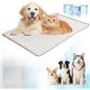 Generico Tappetino rinfrescante per cani, tappetino rinfrescante traspirante in seta ghiacciata per animali domestici, lettino rinfrescante antiscivolo e lavabile per cani e gatti (Light Gray,XS)