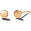 Carleen Orecchini a Perno in Oro Rosa 585 14 ct, Delicati 4 mm, con Solitario a Pois Rotondi, Gioielli per Donne e Ragazze - Diametro: 5 mm