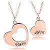 KUIYAI Collana con 2 ciondoli a forma di cuore per 2 sorelle e Acciaio inossidabile, cod. UK-2SIS necklace setRG