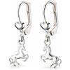 FIVE-D Orecchini a perno a forma di cavallo, in argento 925, 0.8 cm x 1.0 cm, Argento