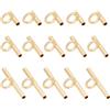 PLIGREAT 15 pezzi Spille in ottone Convertitore 3 dimensioni Spilla Orizzontale Pin Spilla a Pendente Convertitore per Spille e Spille Pendenti Spilla Convertitore (Oro), Ottone