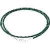 Lebensquelle Plus Collana in pietra naturale 2 mm sfaccettata con chiusura in argento 925 | Collana da 45 cm in pietra naturale - fatta a mano, filigrana ed elegante | Gioielli in cristallo (Malachite)