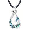 HUKKUN Collana in argento Sterling 925 con ciondolo a forma di amo da pesca hawaiana, gioiello nautico, regalo per uomo