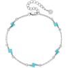 HUKKUN Braccialetto da donna in argento Sterling con coccinella/farfalla/drago barbuto/Shih Tzu/gatto egiziano/elefante braccialetto coccinella gioielli regalo per le donne, Medio, Argento sterling