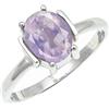SILVERTROVE pietra preziosa Quarzo lavanda coltivato in laboratorio per Anello placcato argento Uomo e donna gioiello fatto a mano CRG1255AX_64 (20.4)