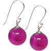 Treasure Bay Orecchini pendenti pendenti in argento sterling con pietre preziose naturali da donna fatti a mano Orecchini con perline a sfera da 12 mm | Regalo per donne, ragazze (Ametista viola)