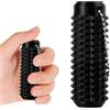 KRENIE Little Ouchies Spiky Fidget Toys, portachiavi a punta per adulti e adolescenti, giocattolo sensoriale portatile per rilassarsi e concentrarsi (nero)