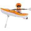 ToyGhillied Barca telecomandata modello kayak con azionamento a paddle brevettato, 2,4 GHz, nave RC a prova di capannone e stabile, 2 velocità, sensore dell'acqua, LED, piscina e vasca da bagno