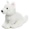 Uni-Toys Cucciolo di cane da pastore tedesco svizzero bianco, seduto (senza guinzaglio) - 26 cm (altezza) - Peluche a forma di berger