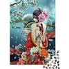 VZQWERTYU Donna Orientale Arte Puzzle 1000 Pezzi Puzzle per Adulti Carta Relax Focalizzazione Decorazione Casa Regalo Scena Notturna Floreale 38x26cm/1000pcs