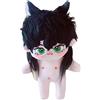 niannyyhouse 20 cm Peluche Bambola Ragazzo Capelli Neri Umanoide Farcito Corpo Nessun Attributo 8 Corpo Normale Indossabile Abbigliamento Dress Up Regali (A-Senza Scheletro)