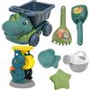 NOLITOY Set di Giocattoli da Spiaggia per Ragazzo Ragazza Camion Dinosauro in Plastica Leggera, Facile da Impugnare, per Giocare nella Sabbia al Mare
