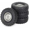 Huudngeje 4 Pezzi di Ruote con Pneumatici Morbidi da 72 mm per MN D90 MN98 MN99S C14 C24 C34 B14 B24 LDRC P06 RC Car Upgrade Parts Accessories