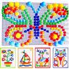 Itian 296 Pezzi Fungo del Chiodo Puzzle Pegboard con 6 Colori per i Bambini i Giocattoli in Anticipo Educativi