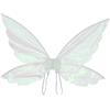 Hansber Costume Set Di Fate E Elfi Ali Trasparenti Scintillanti Di Elfi Ghirlanda Di Fiori E Bacchetta Magica Stellata Per Halloween Bianco Taglia unica