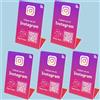 Generic Follow us Stand, QR Code+NFC Tap, per Instagram, ottieni più follower, codice QR dinamico, compatibile con tutti i telefoni, link può essere cambiato in qualsiasi momento (5, viola)