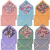 Prims & Flourish Mini buste, 60 buste per biglietti regalo, biglietti da visita e messaggi, buste colorate con interno fiorito, collezione Softbloom Tapestry, 6 colori, 9,4 x 6,9 cm