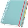 Yarotm Quaderno a Spirale A4 - Taccuino Appunti a Righe - 23.5x29.8cm Azzurro Blocco Note - 90GSM Quaderno a Righe - Notebook Diario di Viaggio 120 Fogli/240 Pagine Copertina Morbida e Spirale