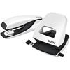 Leitz Set con Cucitrice e Perforatore, Capacità fino a 30 Fogli, Include Punti, Gamma WOW, Bianco