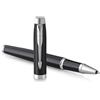 Parker IM Penna Roller | Nero Opaco con Puntale Cromato | punta fine con inchiostro nero | confezione regalo
