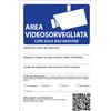 ANFUSO Cartello area videosorvegliata 20x30