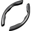 OLOI 2 Pezzi Fibra di Carbonio Auto Coprivolante per Mini Cooper R56 2007-2015, Interno Copri Volante Antiscivolo Traspirante Durevole Accessori Auto,A/Black