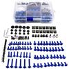NFNVEKESD Viti per Moto carrozzeria per Gilera per Nexus 125 250 300 500 200 IE E3 per Runner 125 200 2T 4T Moto 6MM 5MM Parabrezza Corpo Carenatura Bulloni Viti Dadi(Blue)