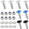 Zephyra 8 Viti per Targa Moto M5 x 17 mm - Kit di Fissaggio in Acciaio Inossidabile con Dadi e Rondelle, per Moto, Scooter e Ciclomotore