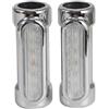 DTEdfcx Luci Di Posizione Universali Per Moto, Compatibili Con Barre Paramotore Da 1-1/4, Indicatori Direzione A LED Switchback DRL Per H&arley, Road King E Turismo(Chrome Clear Lens)