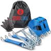 Sturdlink - x2 Cinghia di Fissaggio a cricchetto, Larghezza 50 mm, con Ganci in Ferro, Lunghezza 9 m, LC 2500 kg/5000 kg+ Borsa, STF 350 Dan, per Trasporto, rimorchio, Peso Pesante, Camion, Car