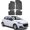 OMAC Tappetini in Gomma Compatibili con Peugeot 208 2012-2019 Tappetini Auto Gomma Nero 4tlg