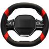 Mayco Bell Coprivolante per auto in pelle in microfibra adatto per 3008 4008 5008 2016-2019 508 208 2019 e-208 (rosso)