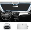 SHAOHAO [Upgrade] Parasole Compatibile con Opel Corsa Corsa-e Corsa F 2020-2026 Parasole Pieghevole con Rivestimento d'Argento, Protezione UV e Calore Efficace, Accessori Interni Auto