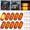 Catekro 10× Luci Ingombro LED 12V-24V, Luci di Posizione Laterali, Giallo | per Auto Indicatori Laterali con 2 LED 3000K Impermeabile per Camion Camper Furgone SUV