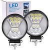 Biqing 2x Tondo Faro da Lavoro,Fari Led 12V 24V Fari di Profondità 117W Faretti LED Fuoristrada 4.4 Fari Led Auto Barra LED Pods Fendinebbia 25000LM per Moto Auto 4x4 ATV SUV Trattore Boat
